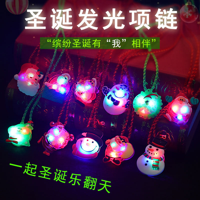 Wholesale Christmas necklace luminous  brooch watch ring